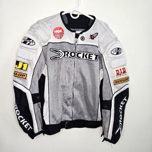 Joe Rocket men’s Motorcycle white and black jacket size Xl